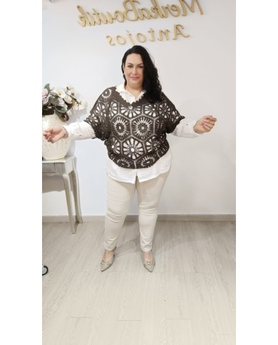 Jersey Ganchillo Olivia | Jersey calado femenino y versátil