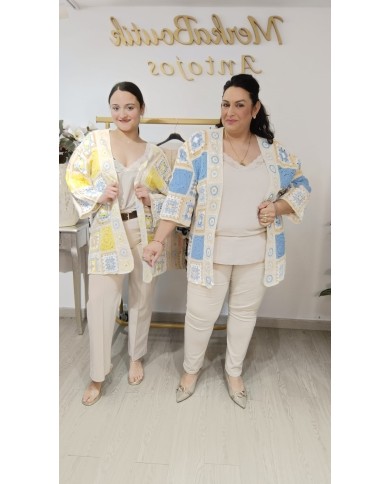 Rebeca Crochet Larga Naturaleza | Talla única 44 a 54