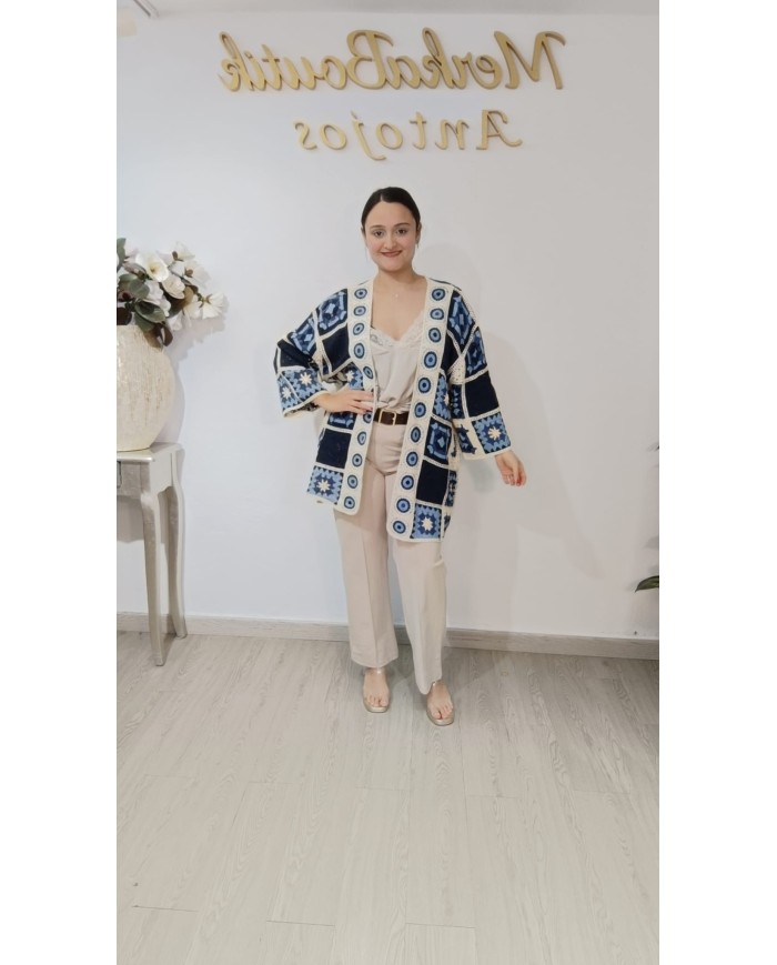 Rebeca Crochet Larga Naturaleza | Talla única 44 a 54