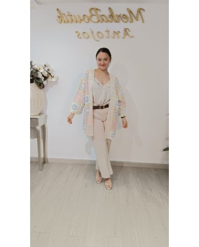 Rebeca Crochet Larga Naturaleza | Talla única 44 a 54