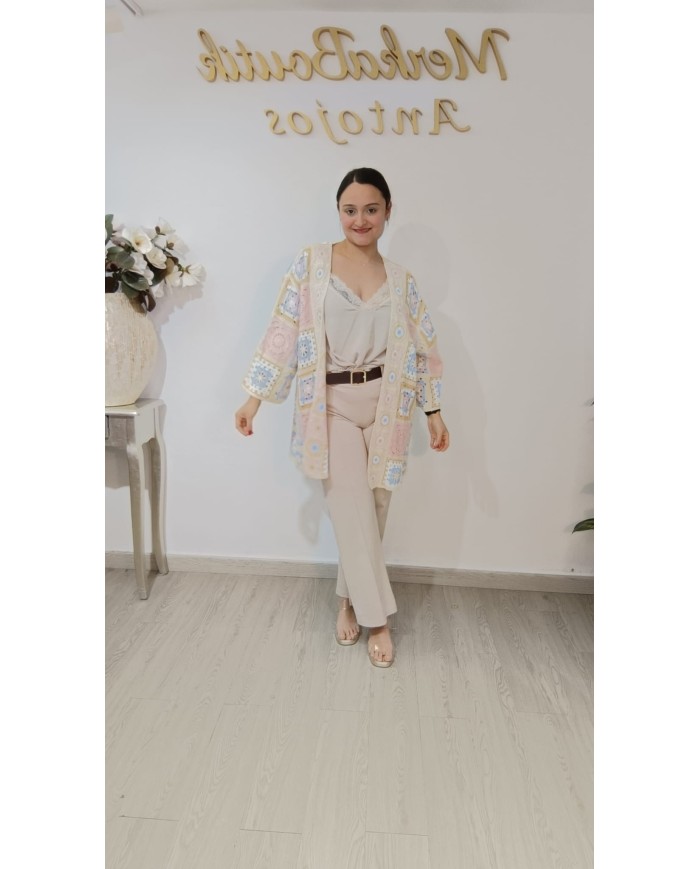 Rebeca Crochet Larga Naturaleza | Talla única 44 a 54