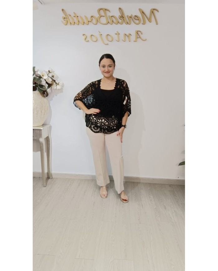 Jersey Ganchillo Olivia | Jersey calado femenino y versátil