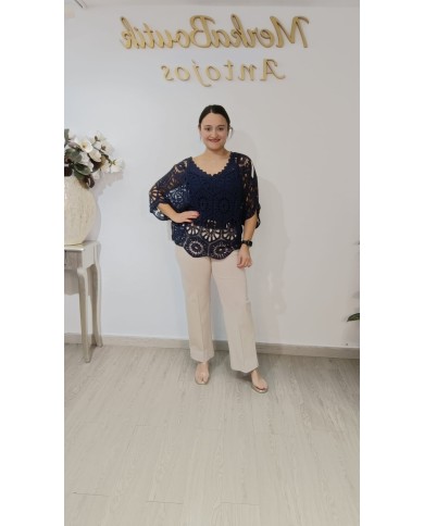 Jersey Ganchillo Olivia | Jersey calado femenino y versátil