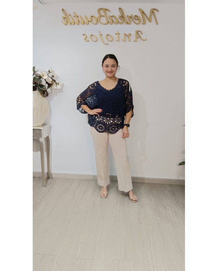 Jersey Ganchillo Olivia | Jersey calado femenino y versátil