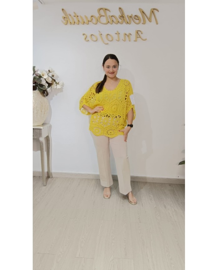 Jersey Ganchillo Olivia | Jersey calado femenino y versátil