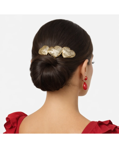 Peina flamenca corazones plata vintage | Peinas flamencas Merkaboutik