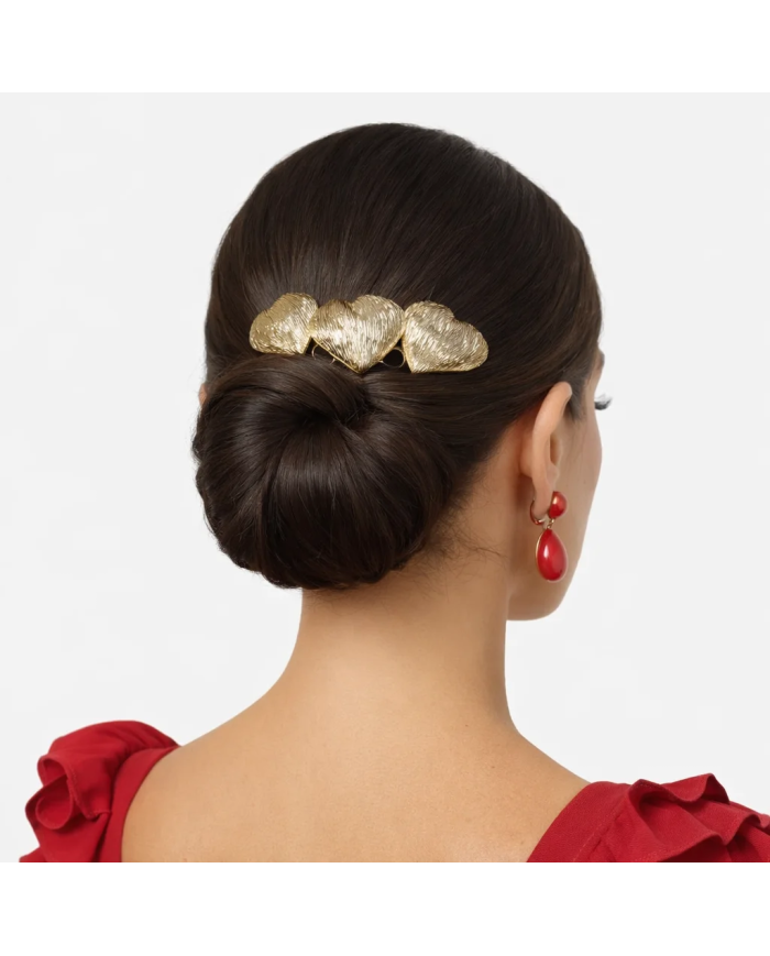 Peina flamenca corazones plata vintage | Peinas flamencas Merkaboutik