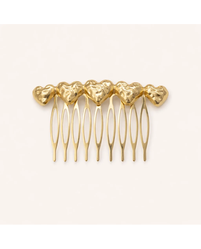 Peina corazones plateados elegante | Peina romántica flamenca