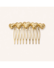 Peina corazones plateados elegante | Peina romántica flamenca