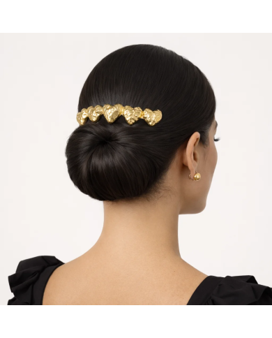 Peina corazones plateados elegante | Peina romántica flamenca