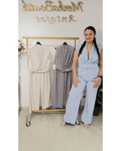 Conjunto Chaleco Pata Ancha Mini Cloe | Talla única 38 a 42