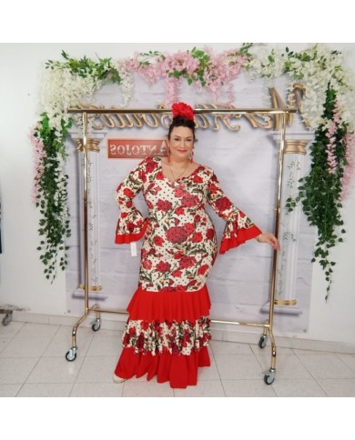 Vestido Ordoñez de flamenca para mujer, talla única de la 48 a la 54