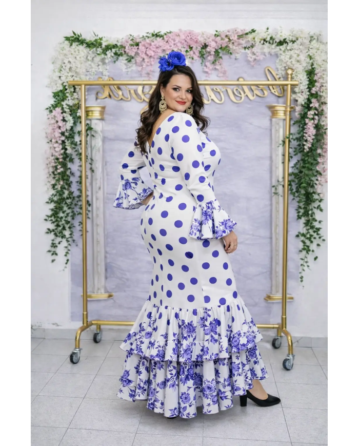Vestido Jimena | Vestido de flamenca talla única 48 a 54