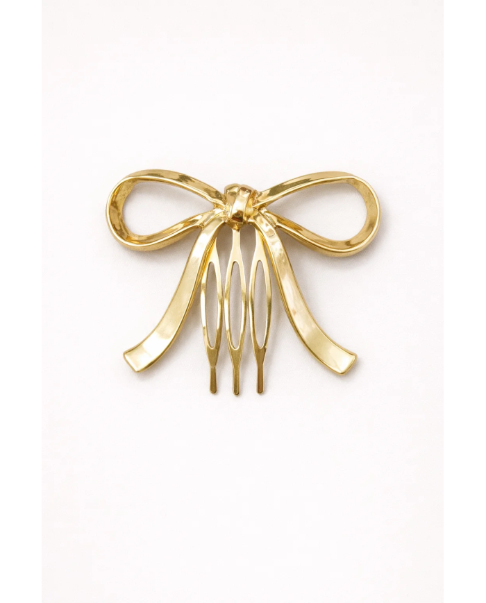 Peina lazo plateado elegante | Accesorios pelo Merkaboutik