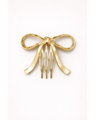 Peina lazo plateado elegante | Accesorios pelo Merkaboutik