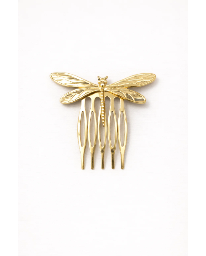 Peina libélula plateada elegante | Accesorios pelo Merkaboutik