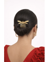 Peina libélula plateada elegante | Accesorios pelo Merkaboutik