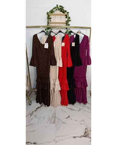 Vestido Pantojero Flamenco de Lunares | Vestido Flamenca Elegante