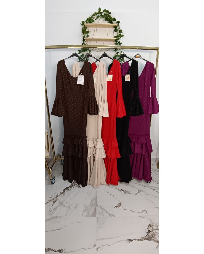 Vestido Pantojero Flamenco de Lunares | Vestido Flamenca Elegante