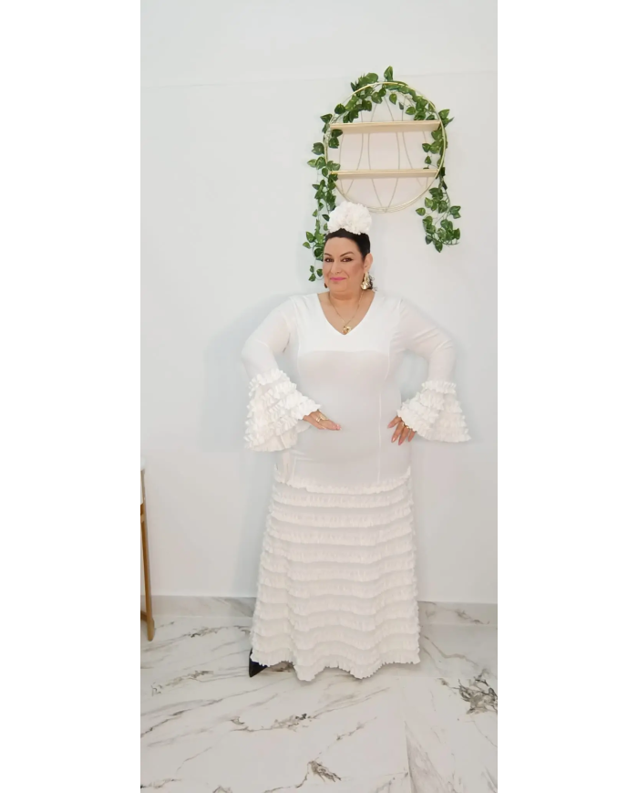 Vestido Romancero Curvy | Vestido flamenco elegante para mujer