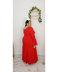 Vestido Romancero Curvy | Vestido flamenco elegante para mujer