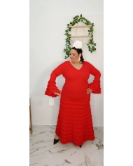 Vestido Romancero Curvy | Vestido flamenco elegante para mujer