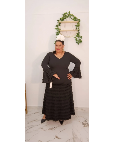 Vestido Romancero Curvy | Vestido flamenco elegante para mujer