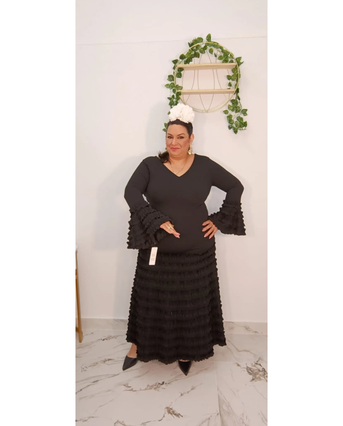 Vestido Romancero Curvy | Vestido flamenco elegante para mujer