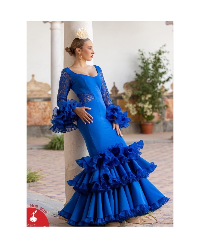 Vestido Trinidad | Vestido flamenco blanco elegante