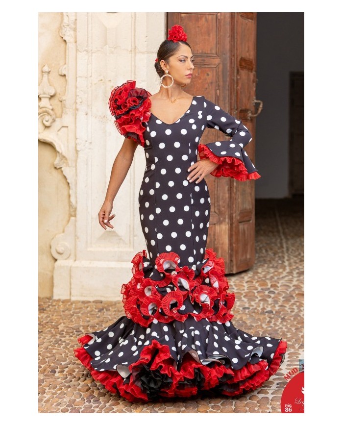 Vestido Maribel | Vestido flamenco de lunares elegante