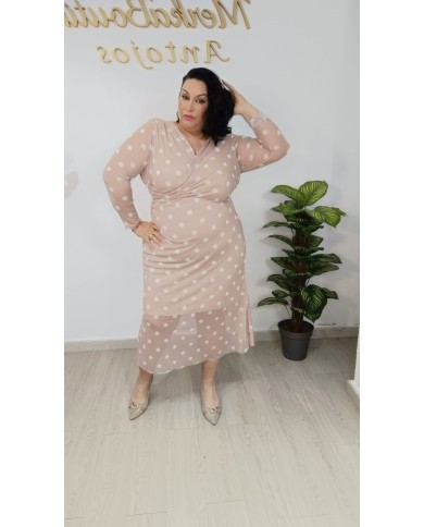 Vestido Gasa Lunar Lucía | Elegancia y Estilo en Moda Femenina