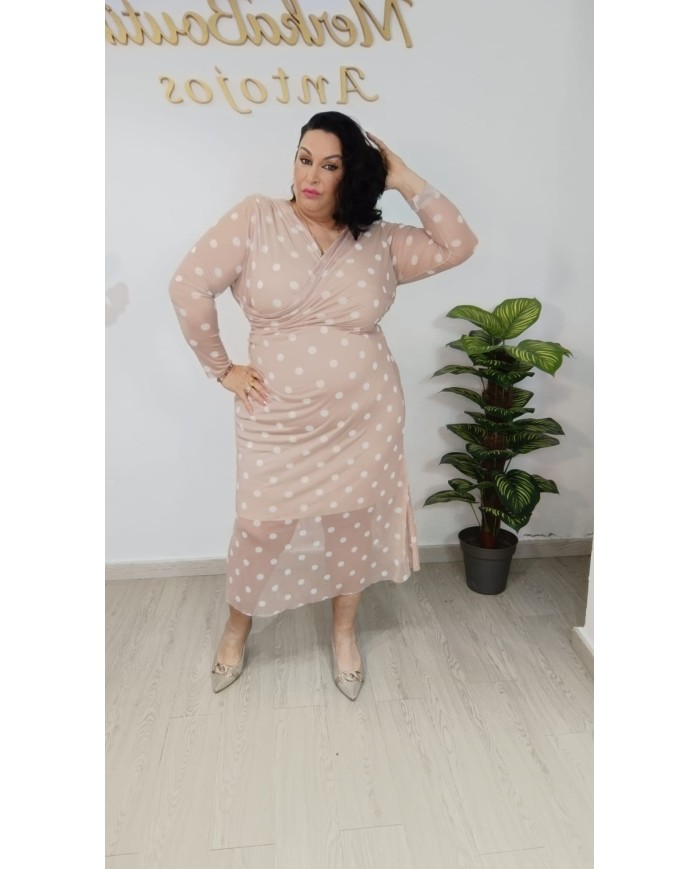 Vestido Gasa Lunar Lucía | Elegancia y Estilo en Moda Femenina