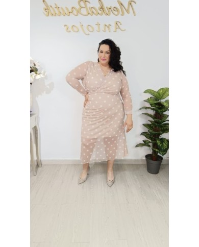 Vestido Gasa Lunar Lucía | Elegancia y Estilo en Moda Femenina