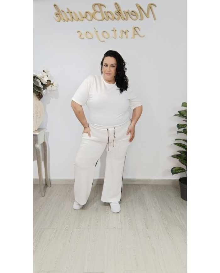 Conjunto Deportivo Pata Ancha Print Mercurio | Talla única 44 a 54