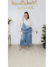 Peto Vaquero Gardenias | Peto Denim Midi Mujer | Merkaboutik