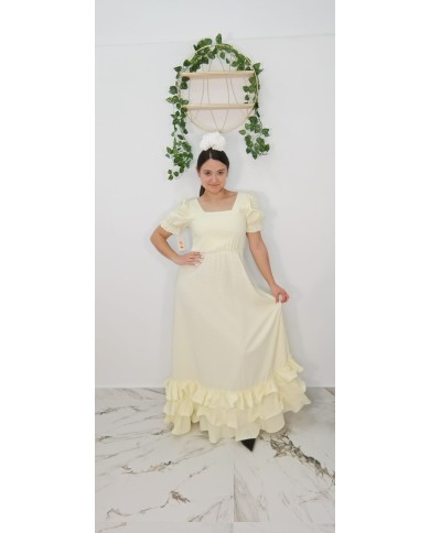 Bata Vichy Escote Cuadrado | Vestido Flamenco de Cuadros