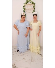 Bata Vichy Escote Cuadrado | Vestido Flamenco de Cuadros