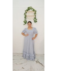 Bata Vichy Escote Cuadrado | Vestido Flamenco de Cuadros