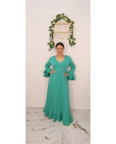 Bata Revoltosa Crespón | Bata romera de lunares para mujer