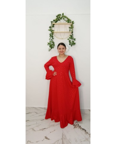 Bata Revoltosa Crespón | Bata romera de lunares para mujer