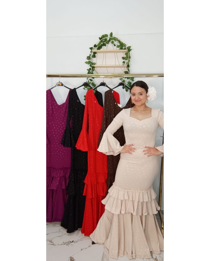 Vestido Pantojero Flamenco de Lunares | Vestido Flamenca Elegante