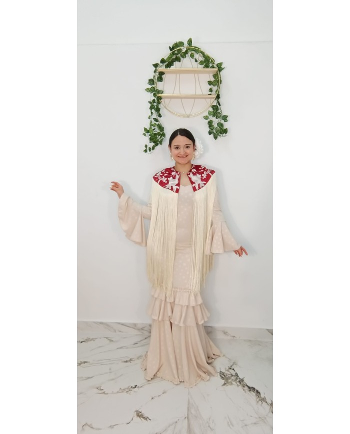 Capa Mantón Flamenca con Flecos | Complemento Flamenco | Merkaboutik