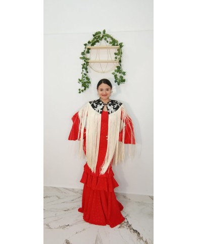 Capa Mantón Flamenca con Flecos | Complemento Flamenco | Merkaboutik