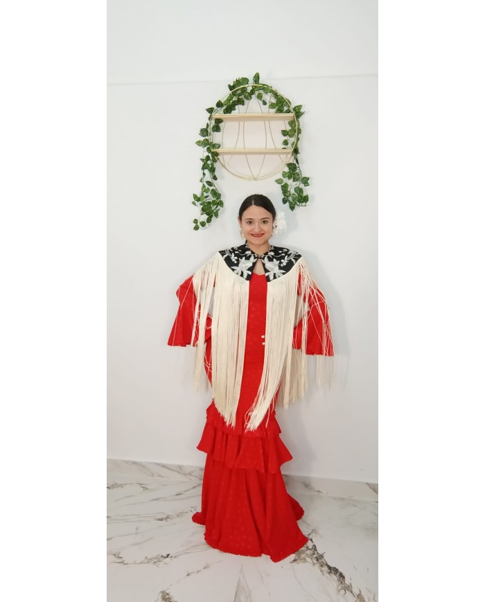 Capa Mantón Flamenca con Flecos | Complemento Flamenco | Merkaboutik