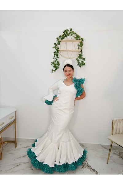 Vestido Ana Lunar Combinado | Vestido flamenco elegante