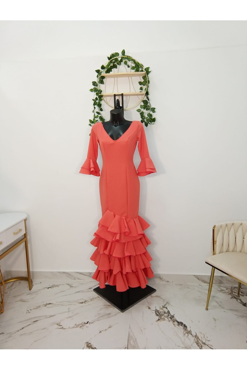 Vestido Veronica Flamenco - Elegancia y Tradición