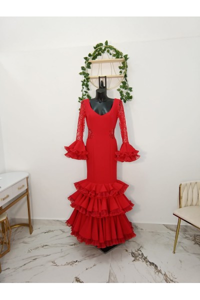 Vestido Trinidad | Vestido flamenco blanco elegante