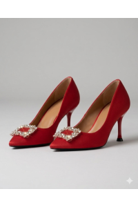 Zapato Topacio Champán - Tacón Aguja Pedrería - Novia Fiesta