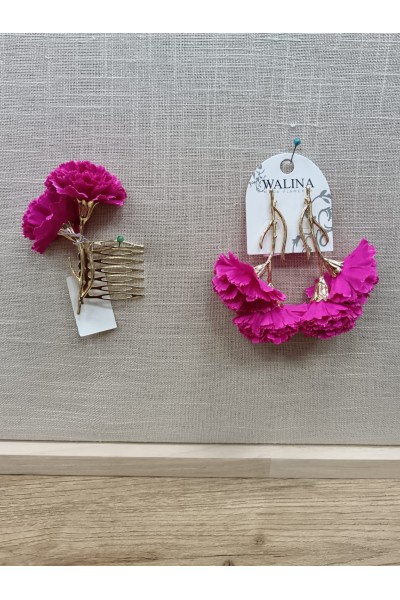 Peina Flamenca Clavel | Complemento flamenco para mujer