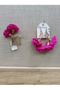 Peina Flamenca Clavel | Complemento flamenco para mujer